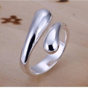 925 STERLING SILVER WATER DROP BANGLE DESIGN RING